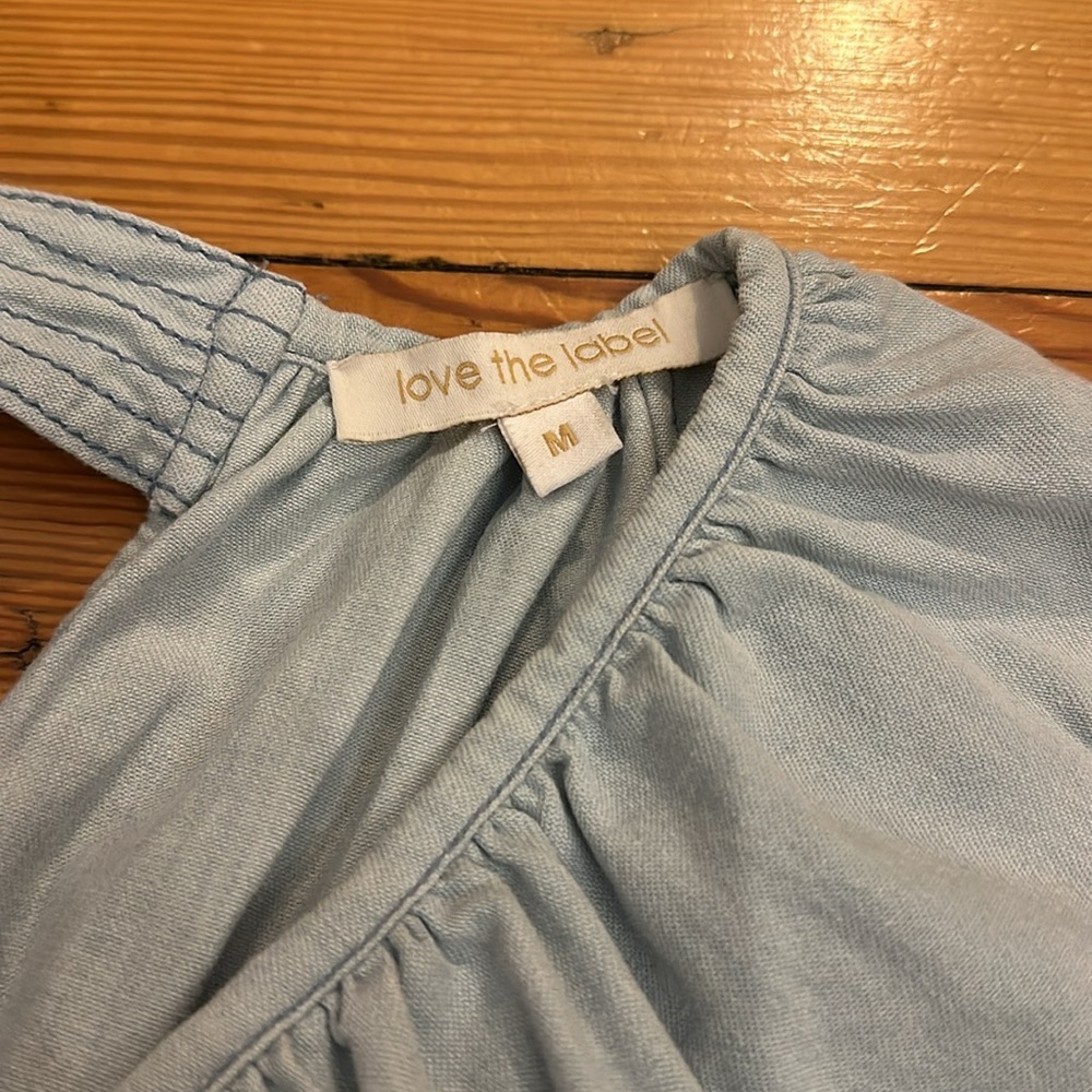 Love the Label Anthropologie backless chambray size medium dress - Picture 4 of 5